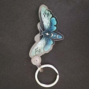 🍭 Blue Moth Keychain